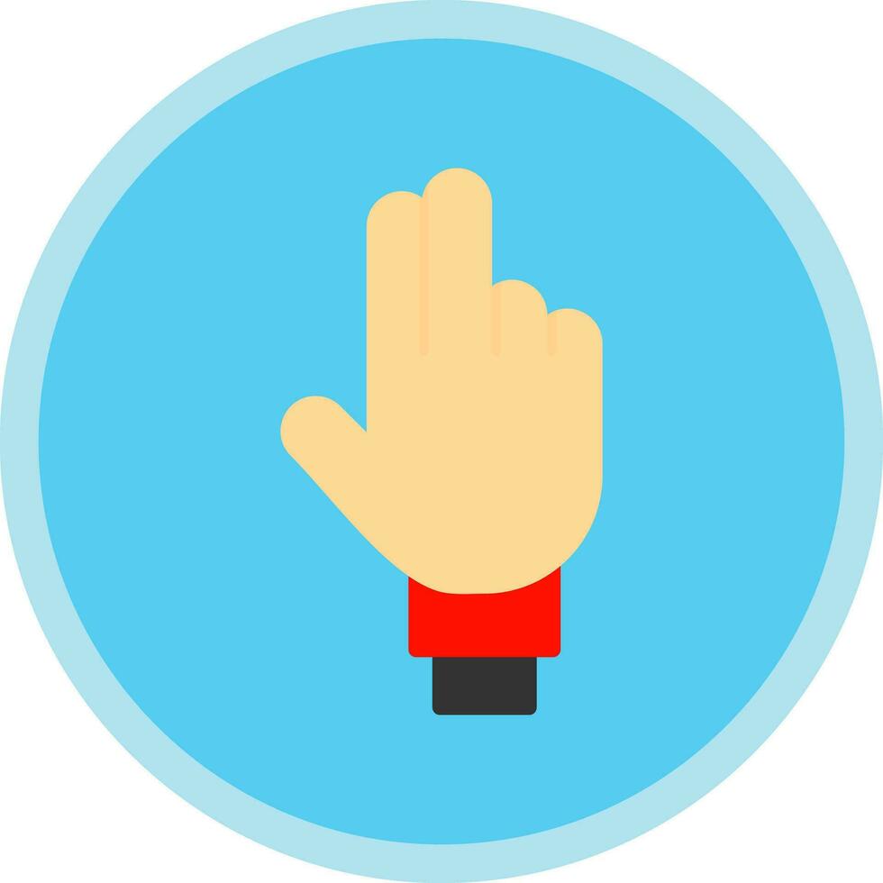 Three Fingers Vector Icon Design