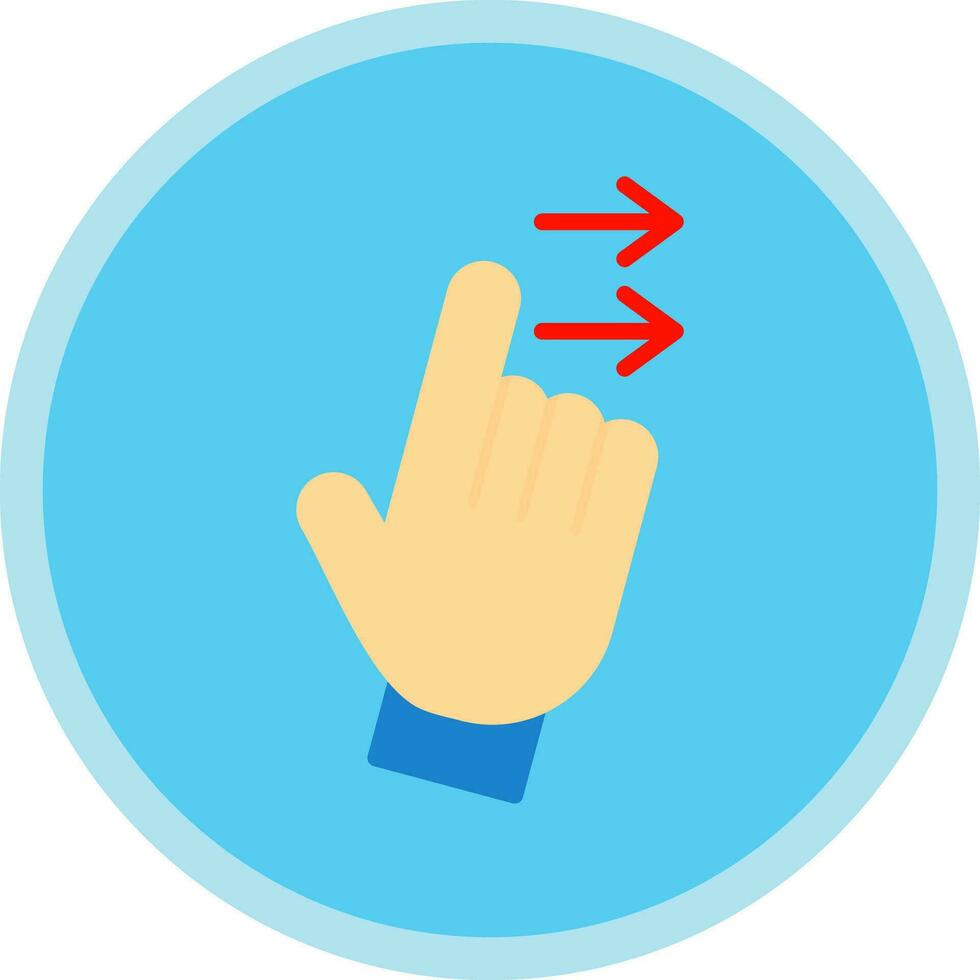 Swipe Right Vector Icon Design