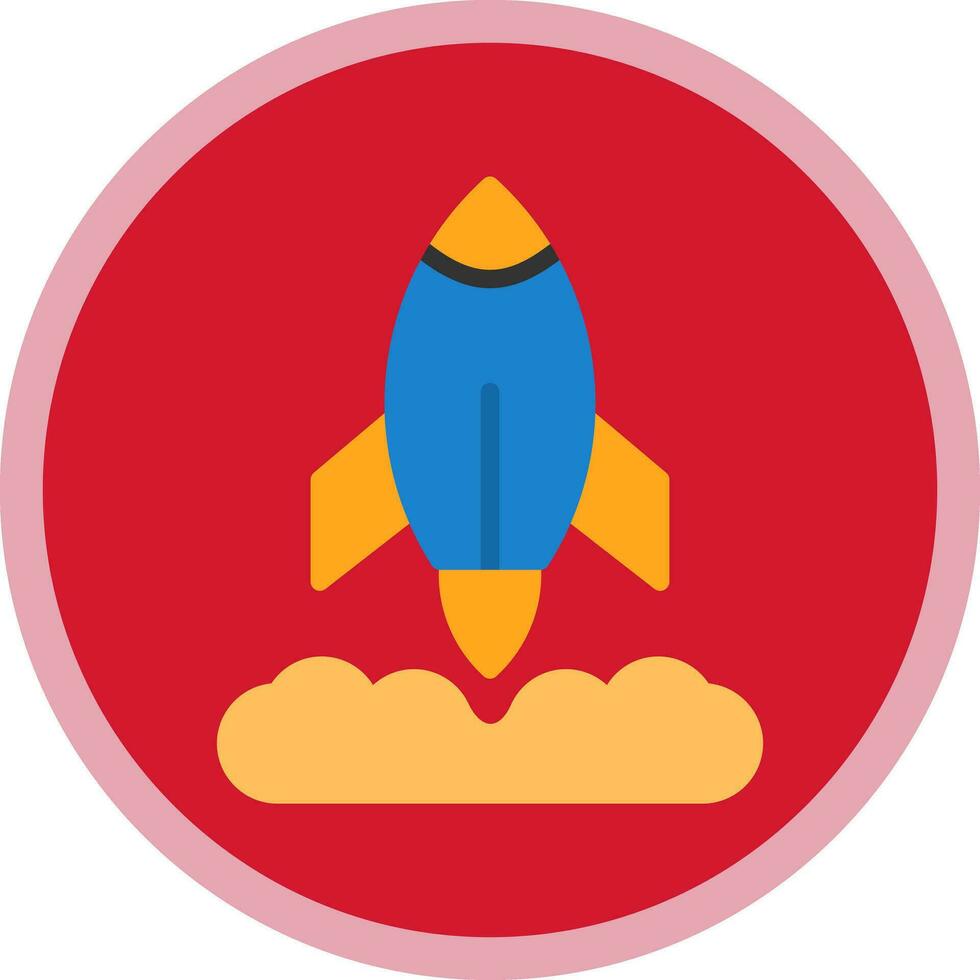 Rocket Launch Vector Icon Design