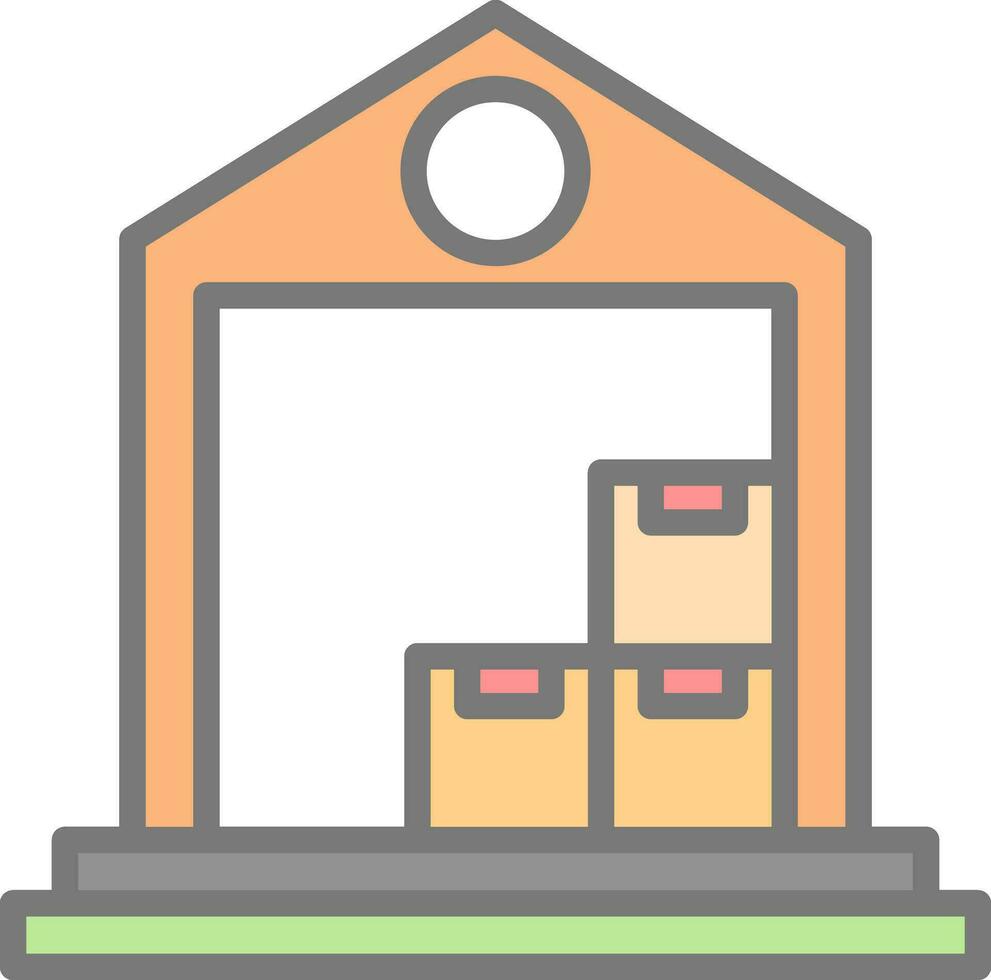 Warehouse Vector Icon Design