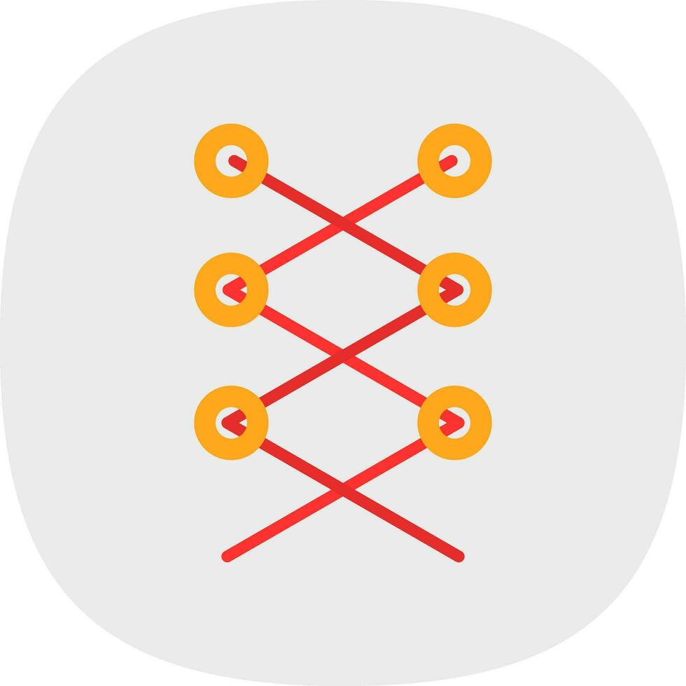 Shoe laces Vector Icon Design
