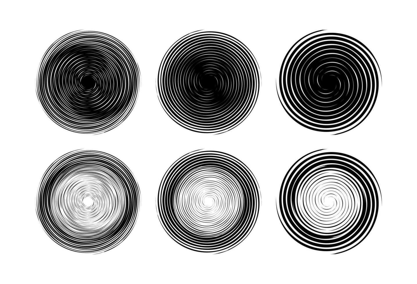 conjunto de resumen línea esfera circulo diseño vector. detallado anillo espiral gráfico. vector