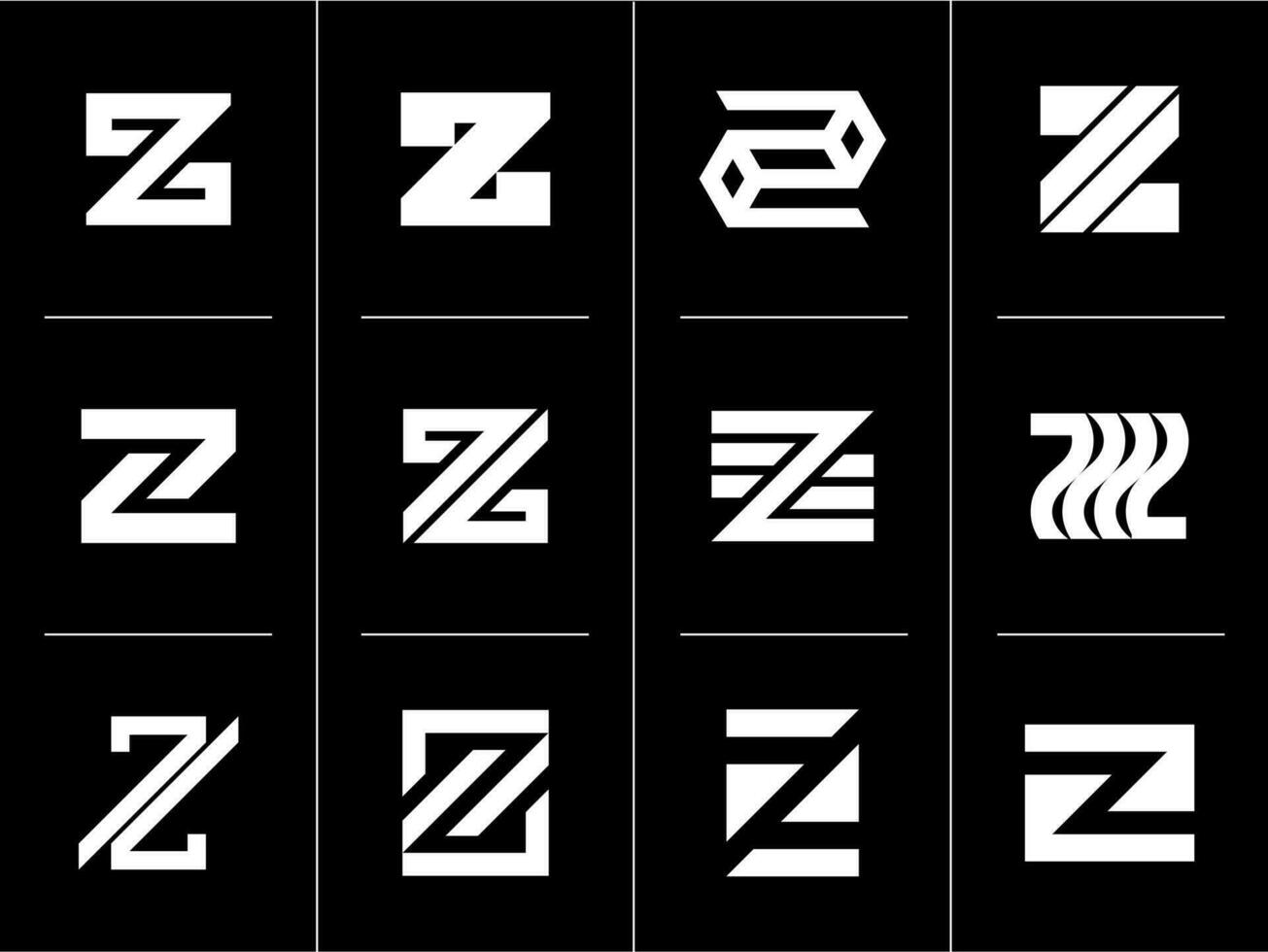 minimalista línea resumen letra z logo diseño colocar. moderno sencillo inicial z logo. vector