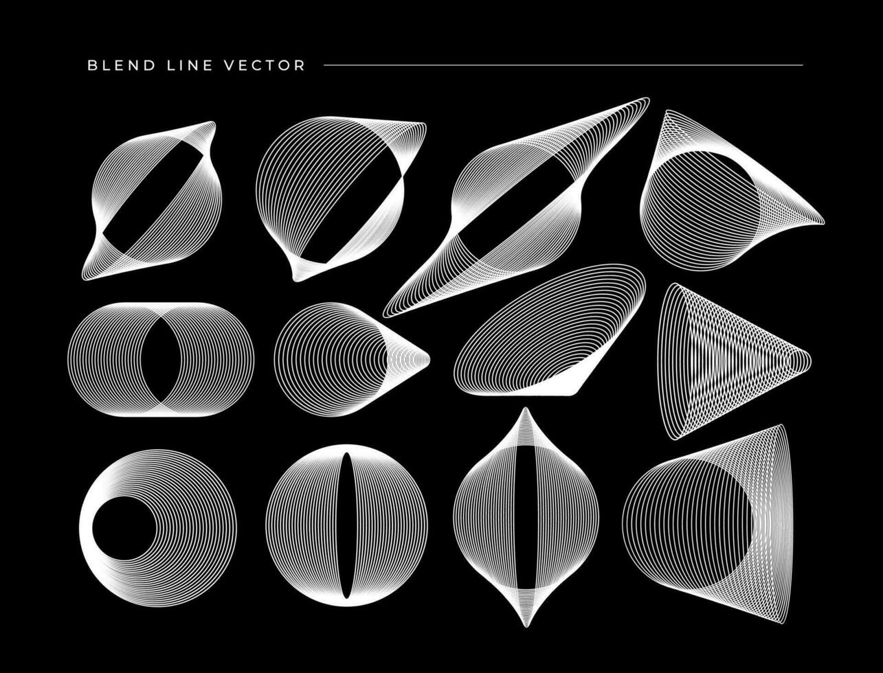 Blending Lines Shape Vector Illustration Royalty-Free Stock Image