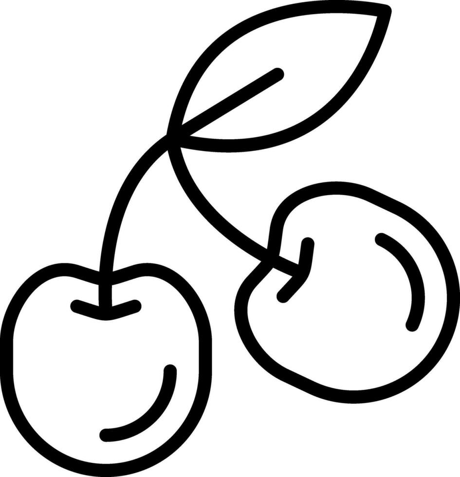 diseño de icono de vector de cereza