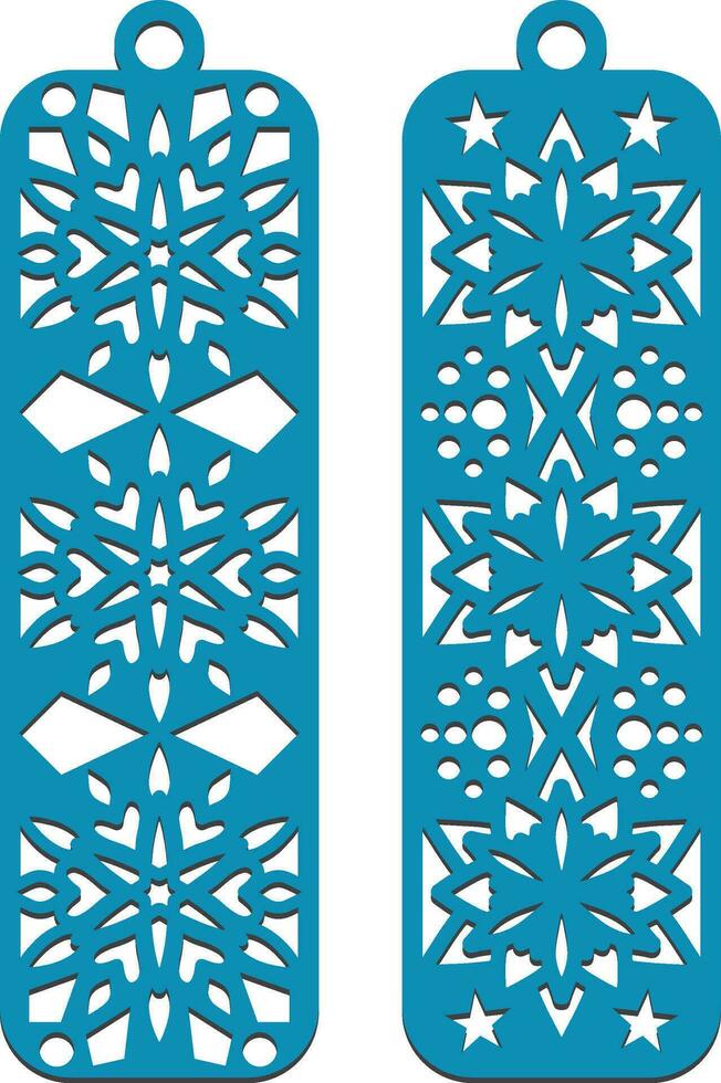 Stunning Laser-Cut Bookmark Designs, flower panel vector