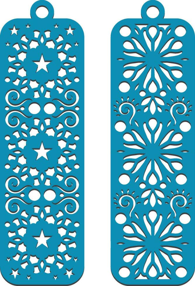 Stunning Laser-Cut Bookmark Designs, flower panel vector