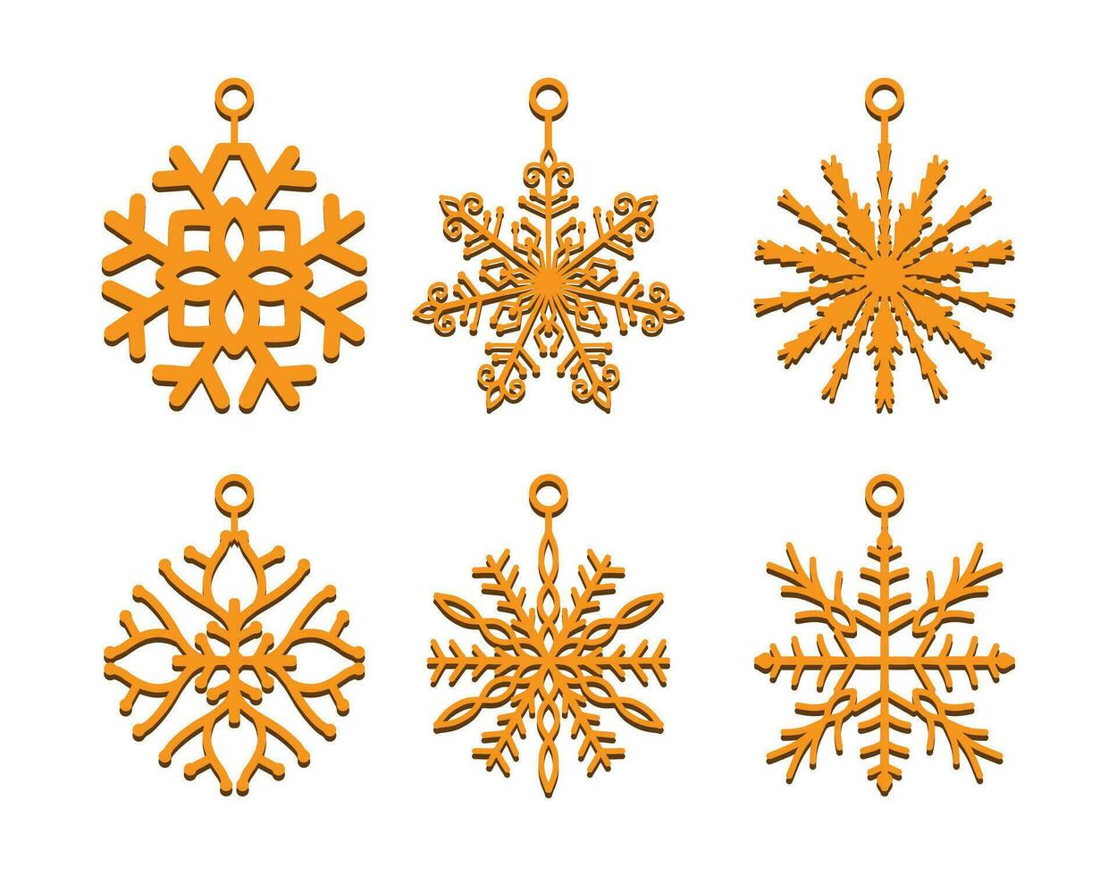 Stunning Laser-Cut snowflake earring design vector