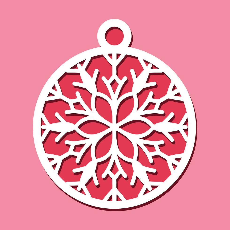 Stunning Laser-Cut christmas ball and ornament vector