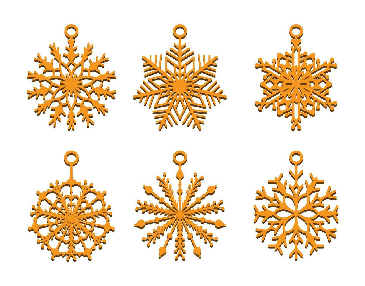 Stunning Laser-Cut snowflake earring design vector