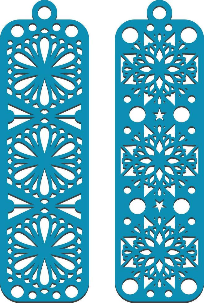 Stunning Laser-Cut Bookmark Designs, flower panel vector