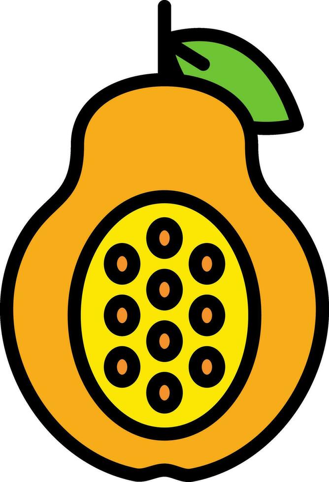 Papaya Vector Icon Design