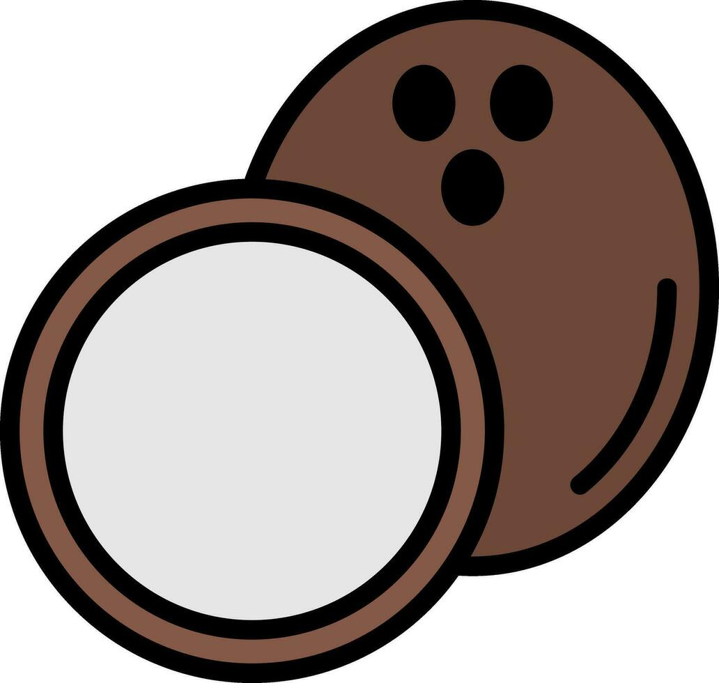 diseño de icono de vector de coco