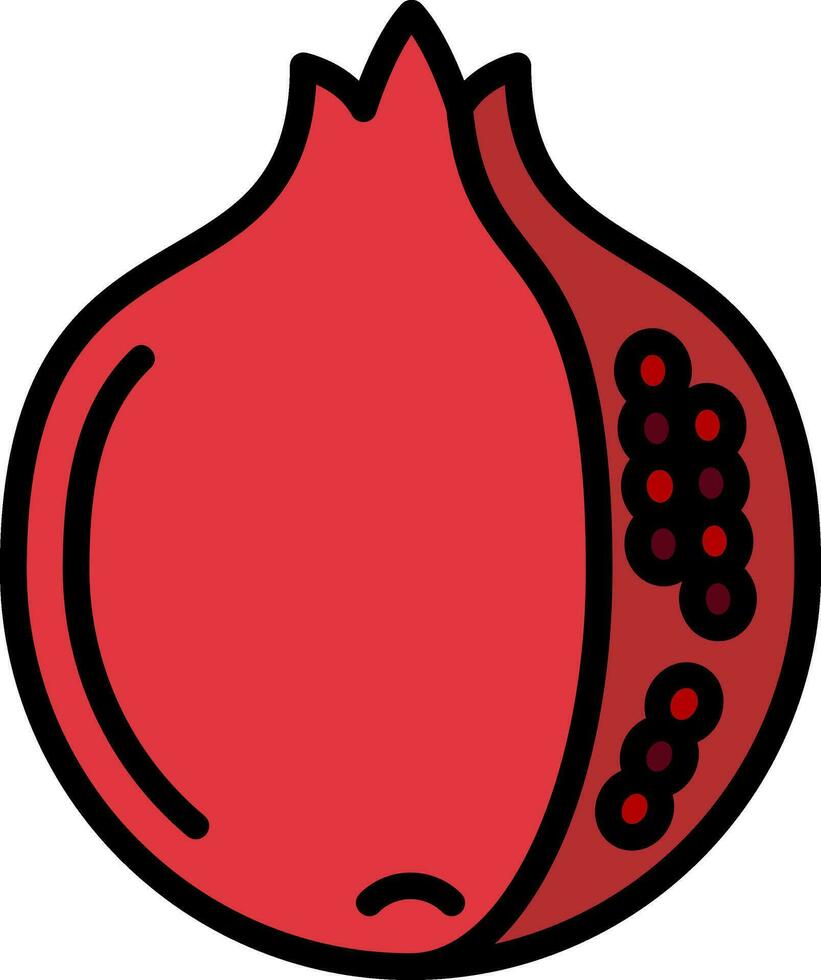 Pomegranate Vector Icon Design