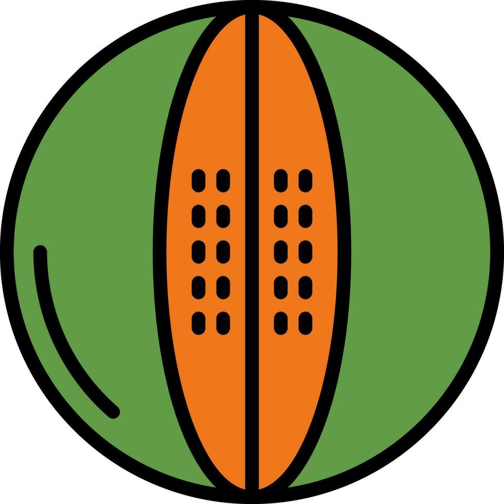 melón Cantalupo vector icono diseño