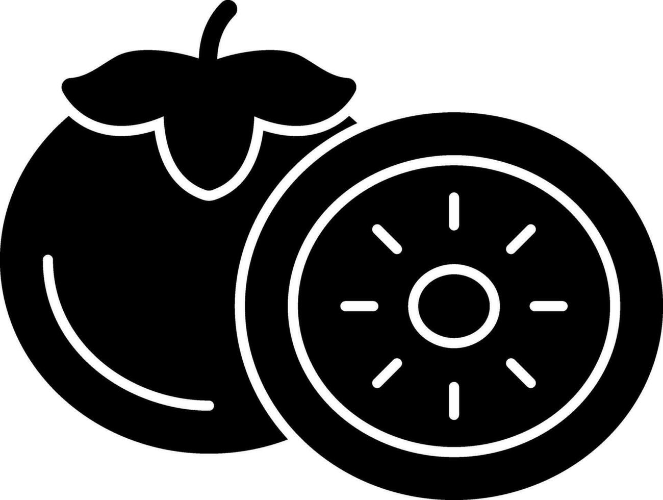 Persimmon Vector Icon Design