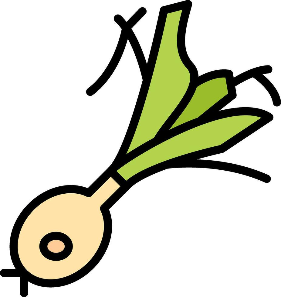 Spring Onion Vector Icon Design