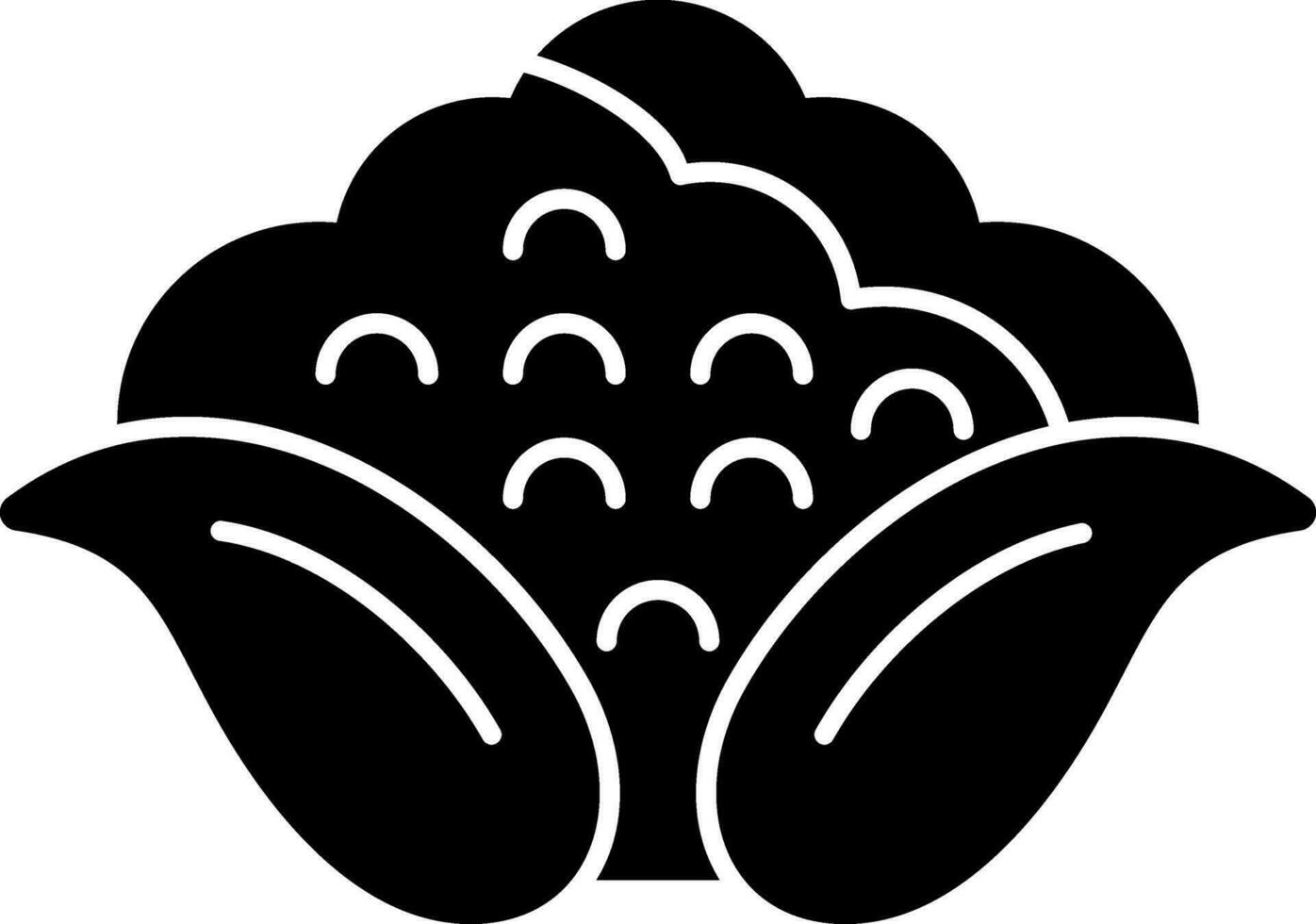 Cauliflower Vector Icon Design