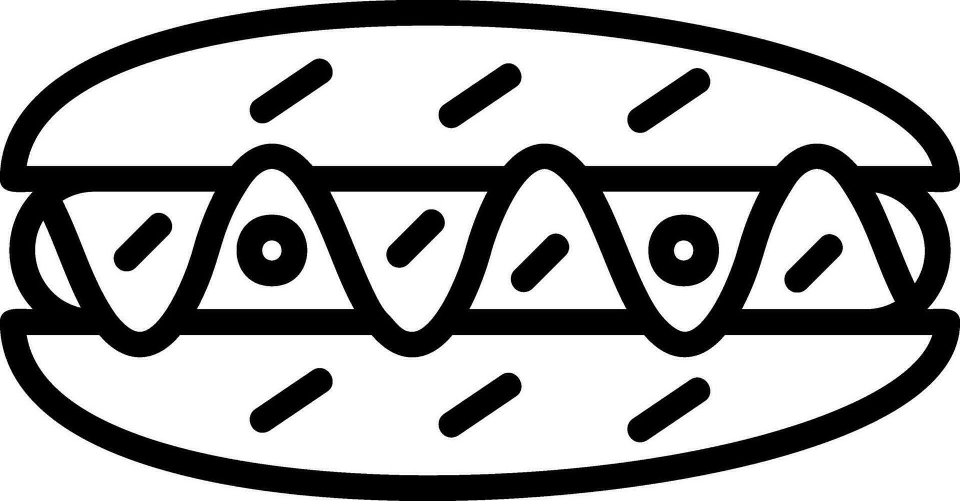 Hot Dog Vector Icon Design