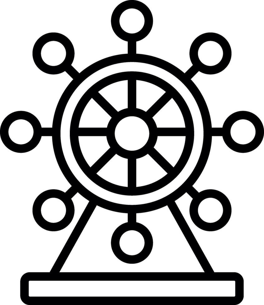 Ferris Wheel  Vector Icon Design