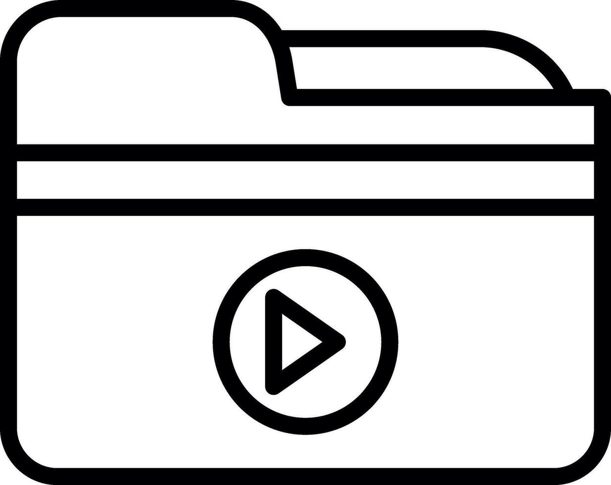 Video Folder  Vector Icon Design