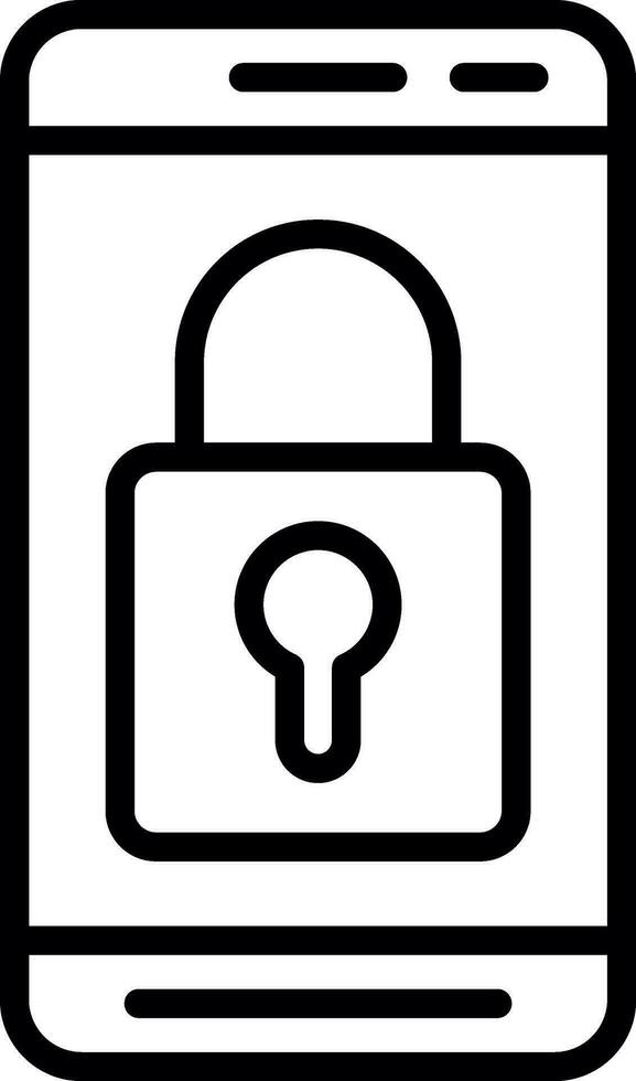 Mobile Lock  Vector Icon Design