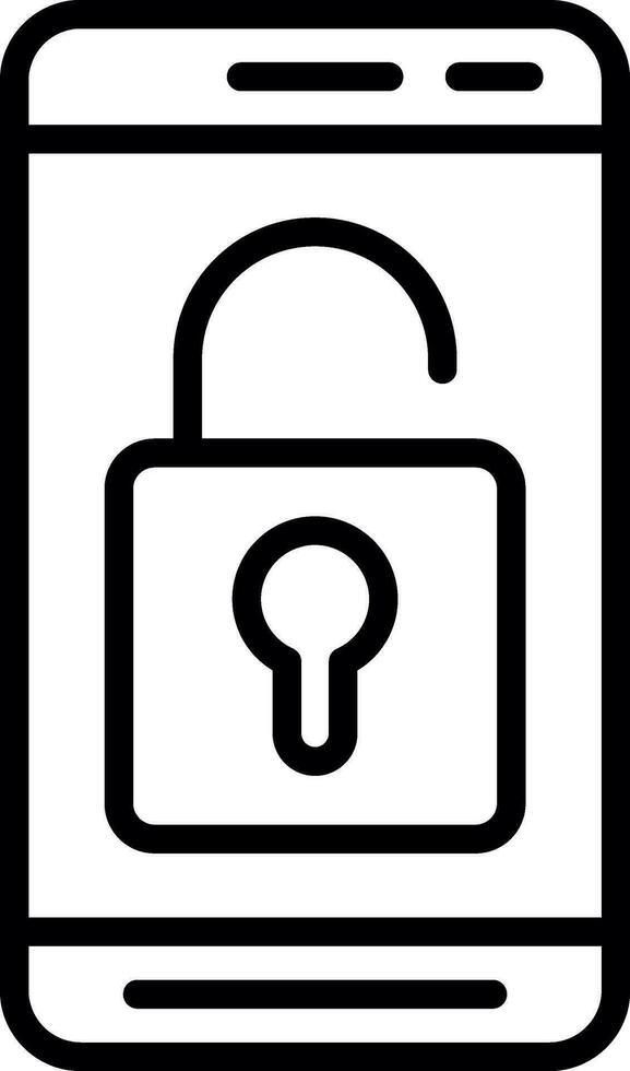 Mobile Unlock  Vector Icon Design