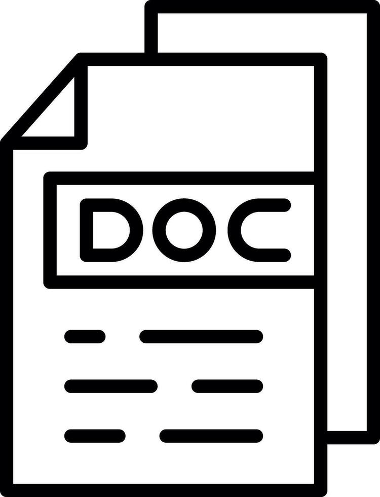 Doc vector icono diseño