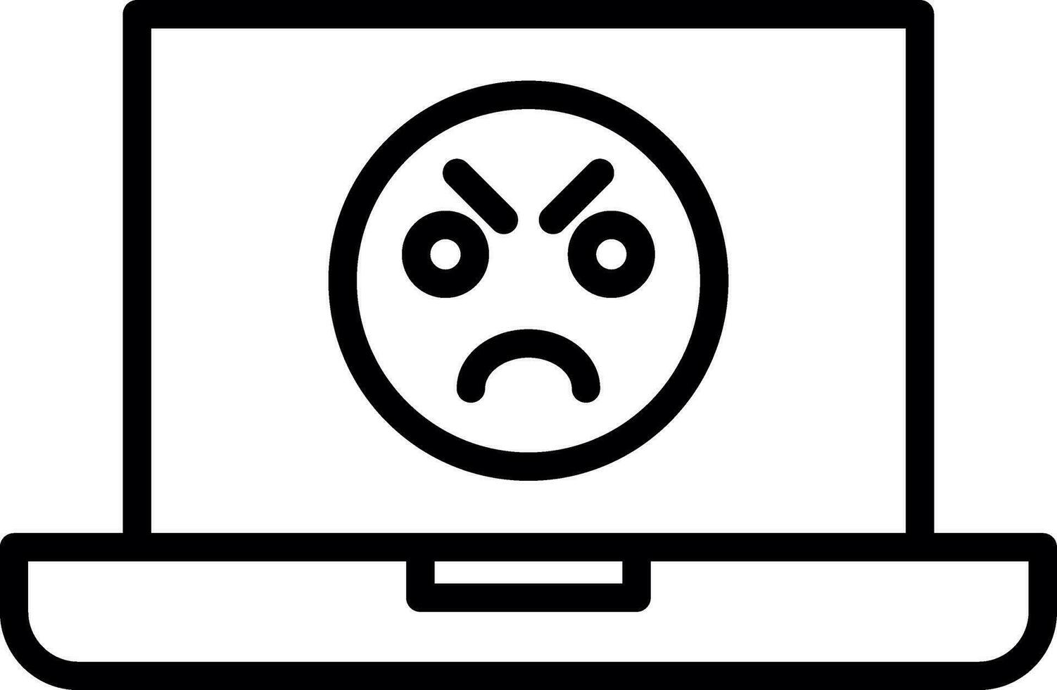 Angry Face  Vector Icon Design