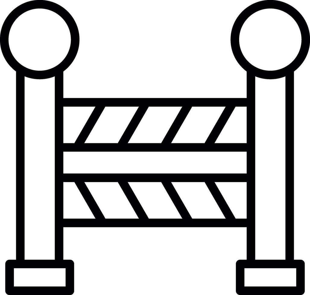 Road Barrier  Vector Icon Design
