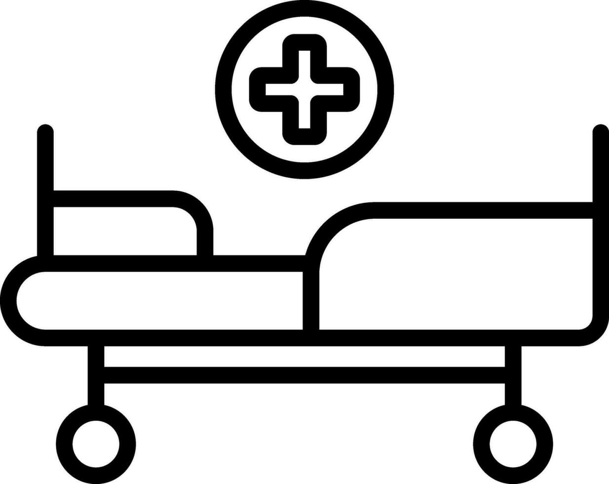 Medical Bed Vector Icon Design