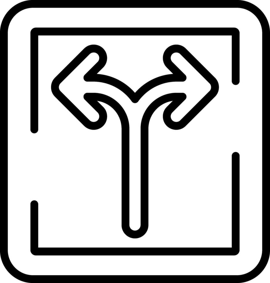 Two Way Vector Icon Design