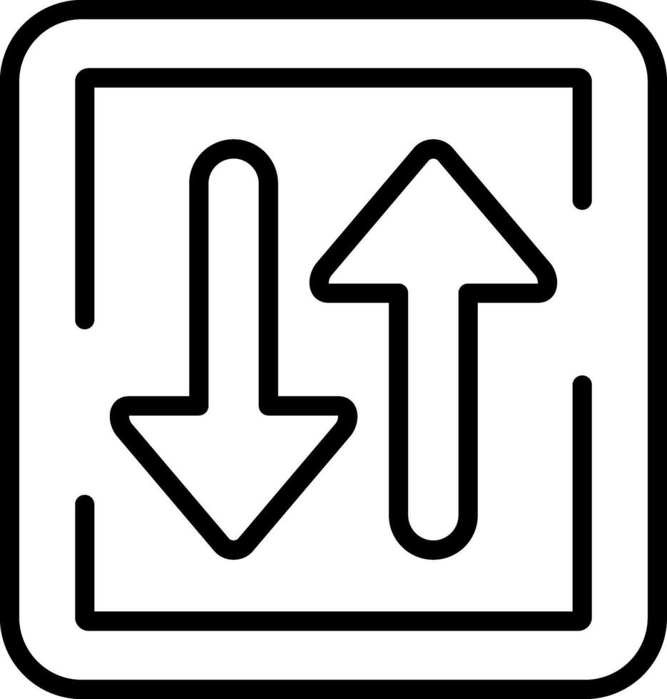 Two Way Street Vector Icon Design