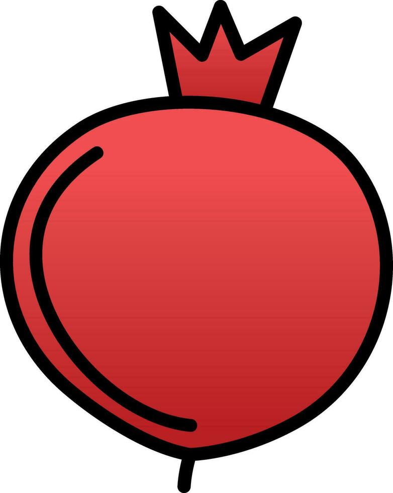Pomegranate Vector Icon Design