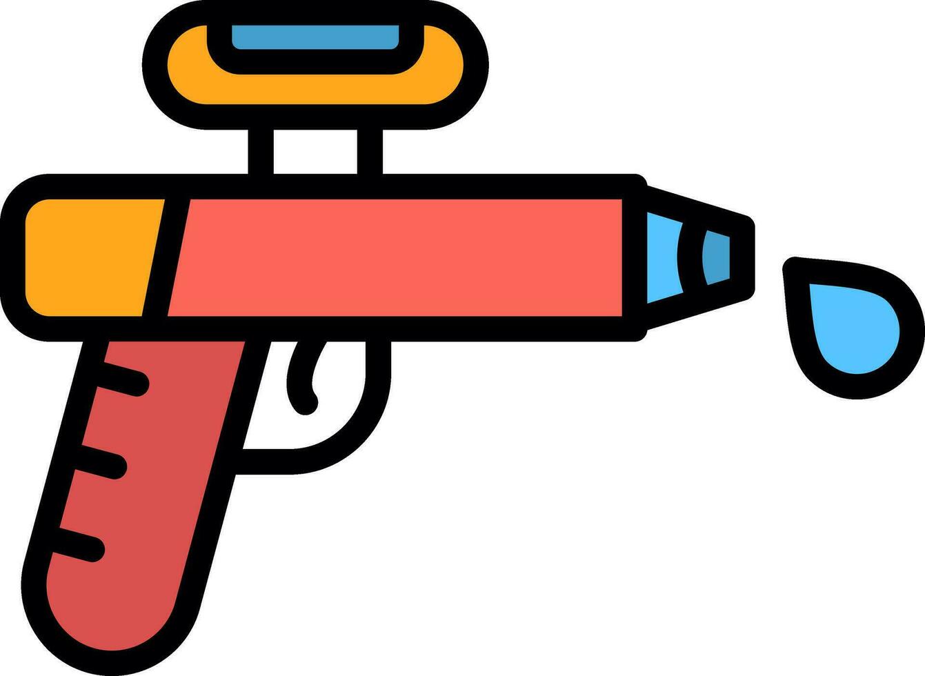 agua pistola vector icono diseño