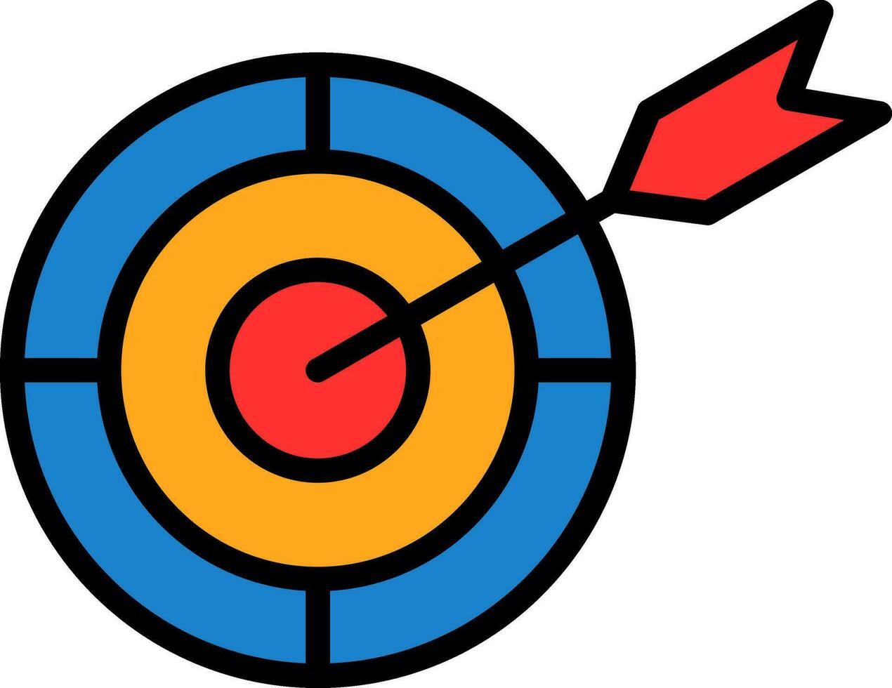 Dart Board  Vector Icon Design