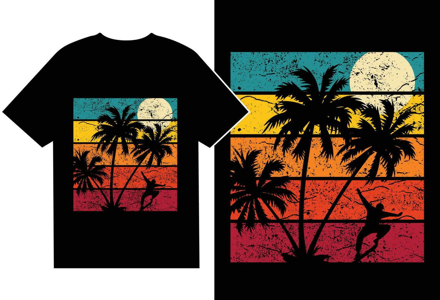 diseño de camiseta de vector de verano