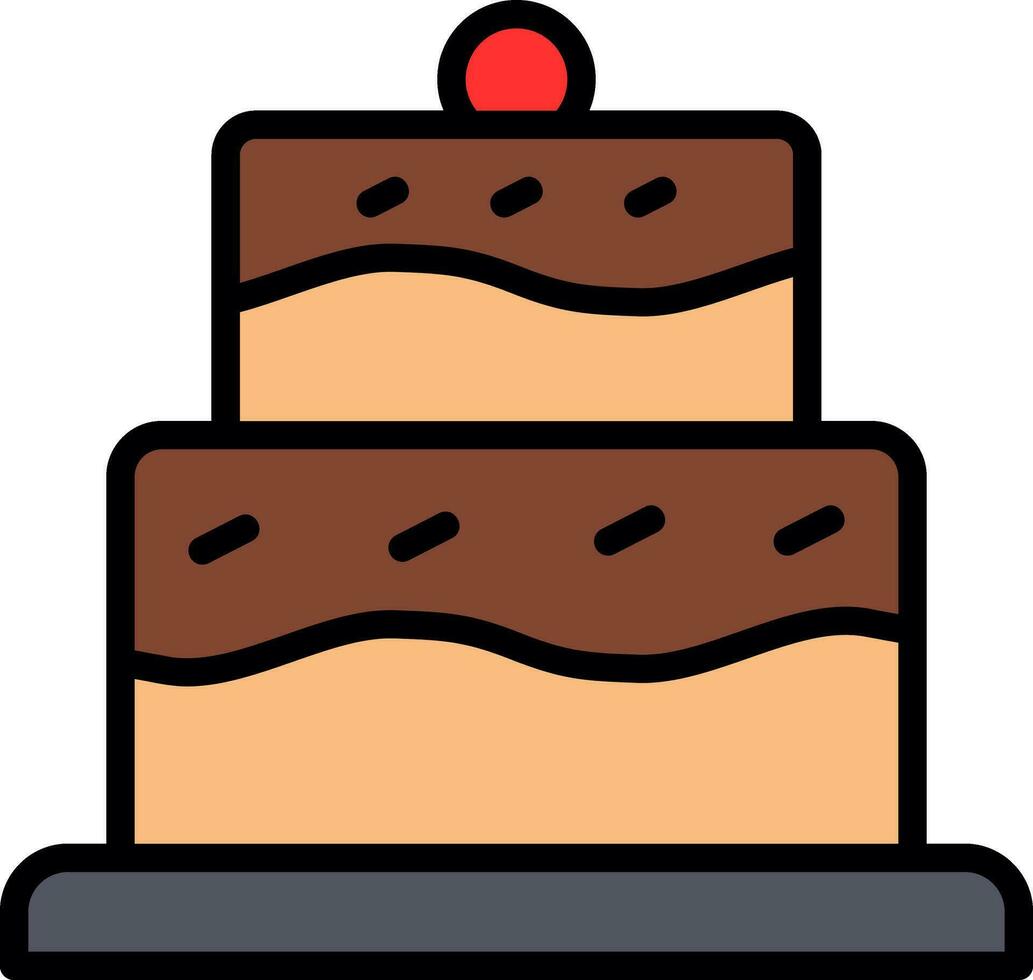 Birthday Cake  Vector Icon Design