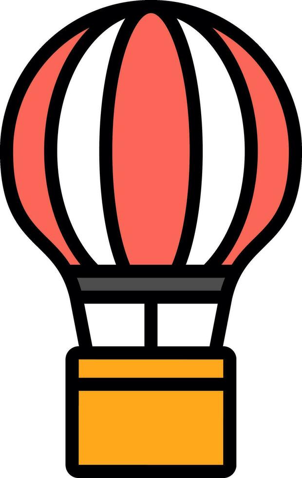 Hot Air Balloon  Vector Icon Design