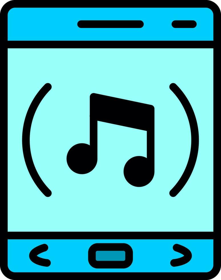 música aplicación vector icono diseño