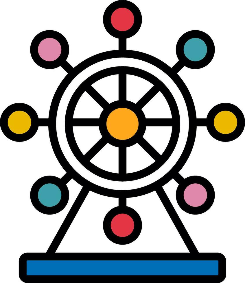 Ferris Wheel  Vector Icon Design