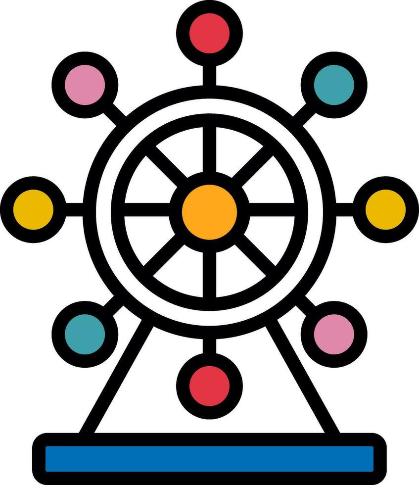 Ferris Wheel  Vector Icon Design