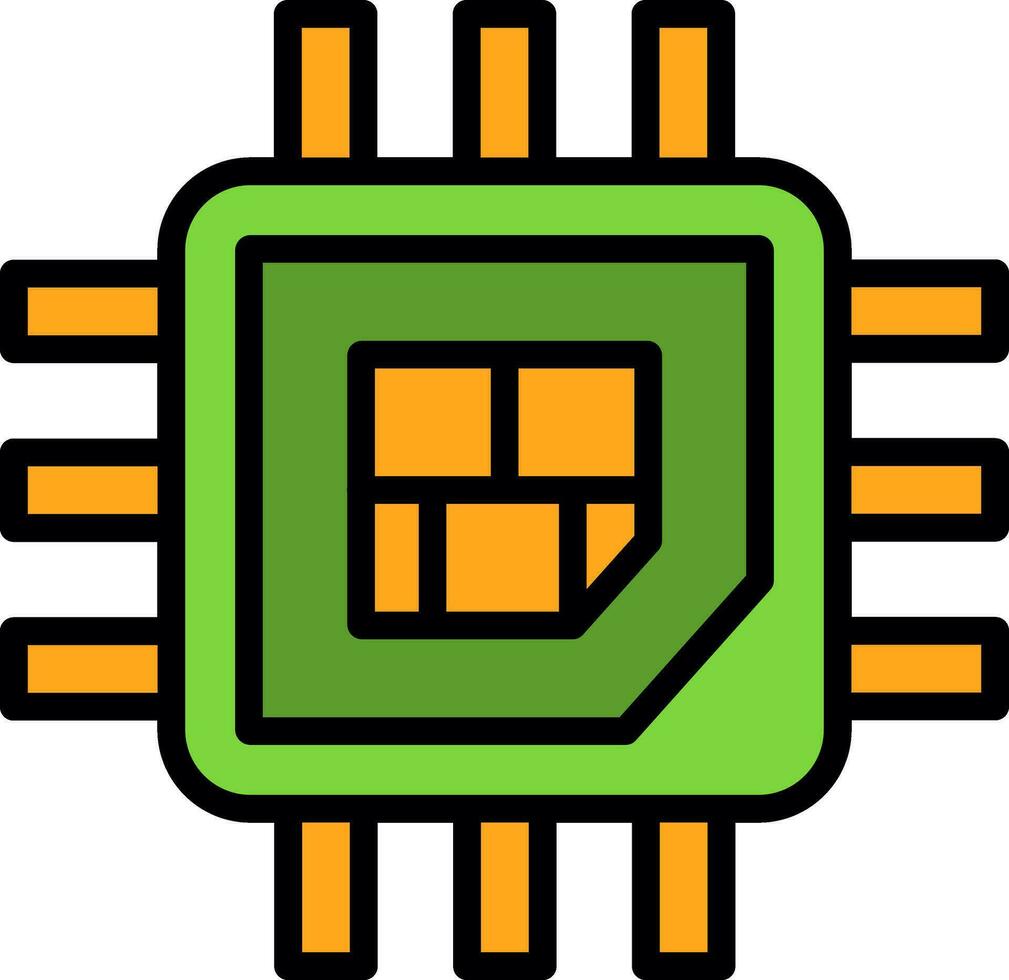 Processor  Vector Icon Design