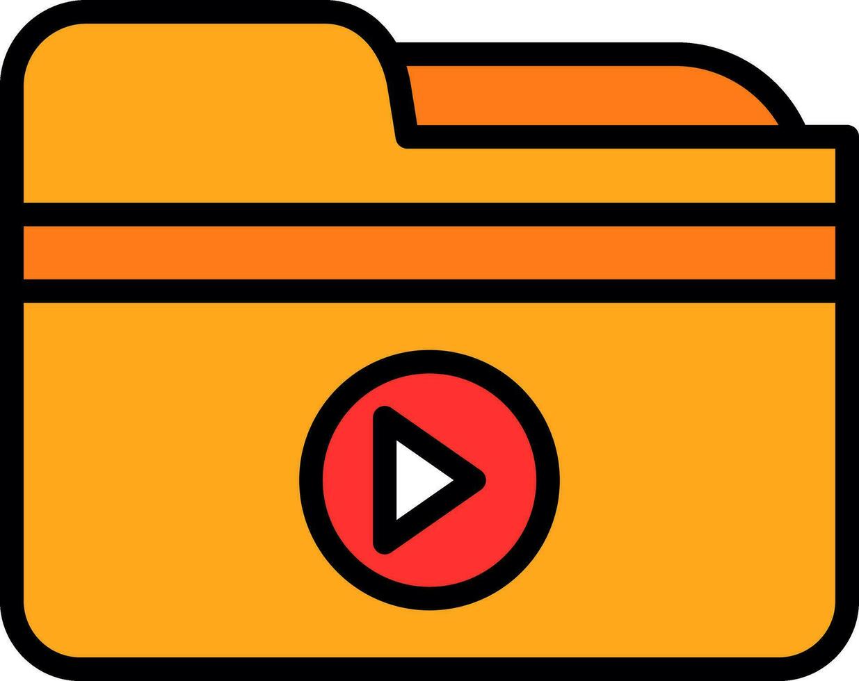 Video Folder  Vector Icon Design