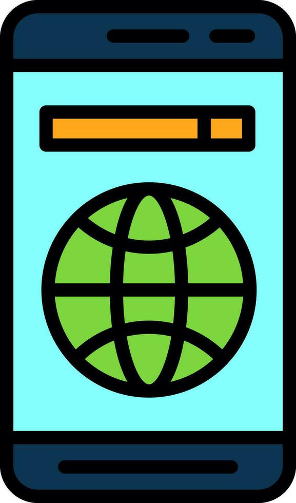 Mobile Web  Vector Icon Design