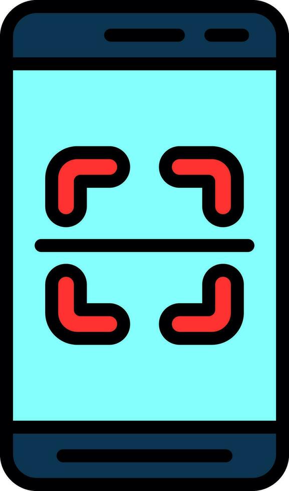 Mobile Scanner  Vector Icon Design