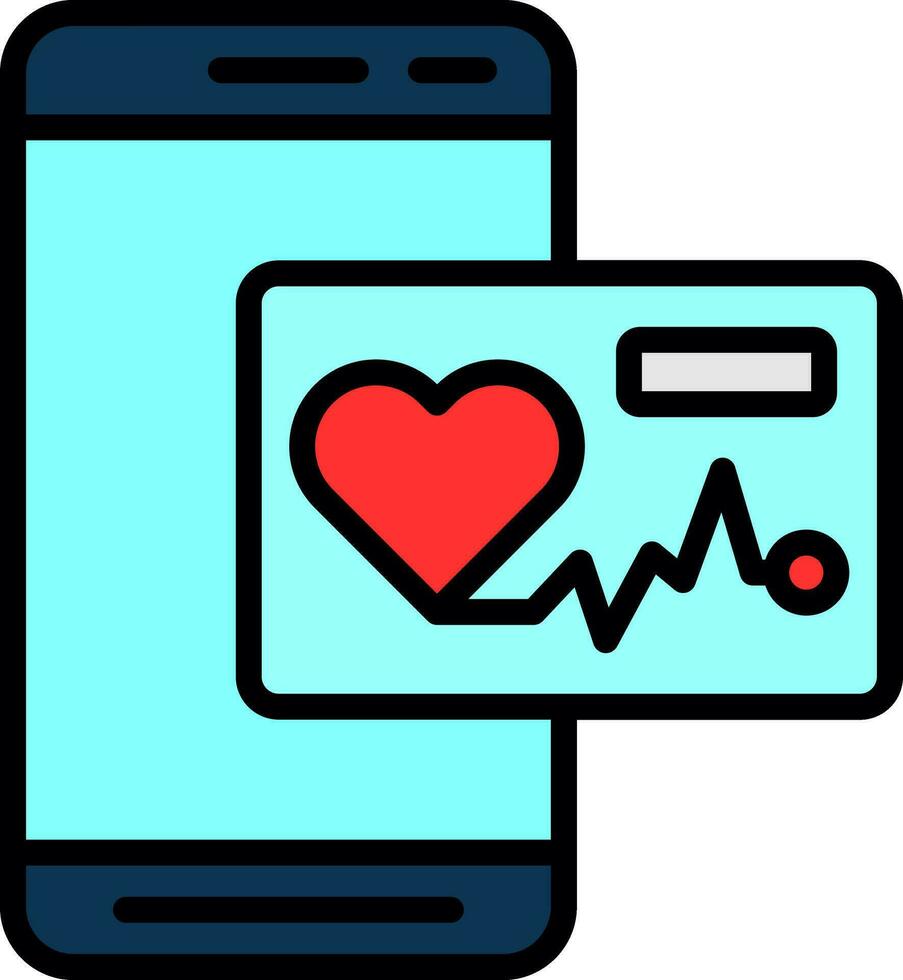 Heart Rate App  Vector Icon Design