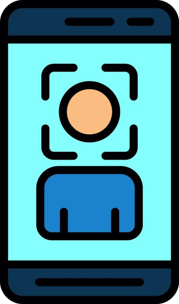 Face Scan  Vector Icon Design