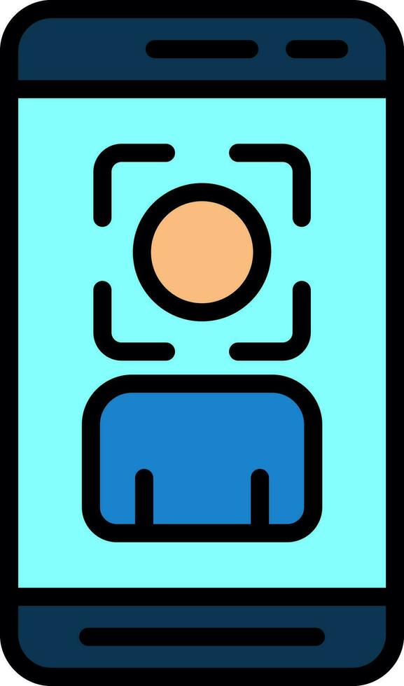 Face Scan  Vector Icon Design