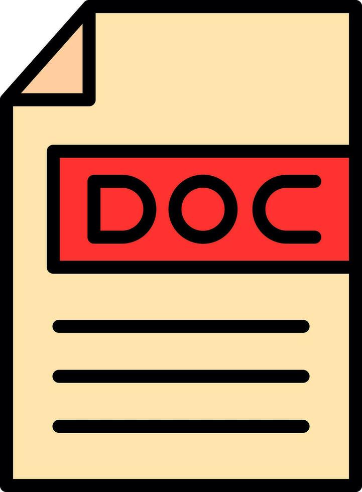 Doc vector icono diseño